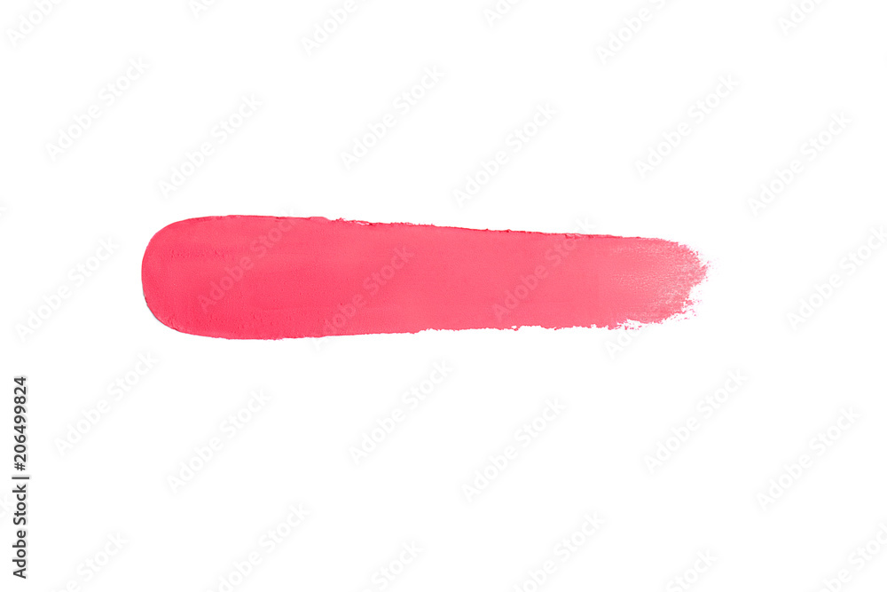 Cosmetics. Shade Of Lipstick On White Background. Cosmetics. Shade Of Lipstick On White Background.