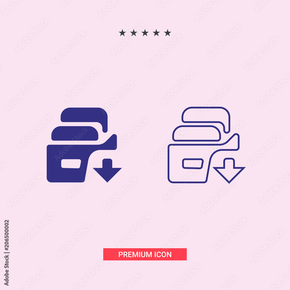 File Icon Vector Fat Design Editable Stroke File Icon Vector Fat Design Editable Stroke
