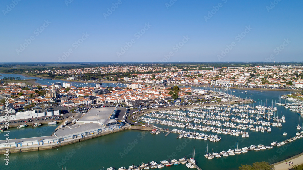 Vue aérienne de Saint Gilles Croix de Vie en Vendée