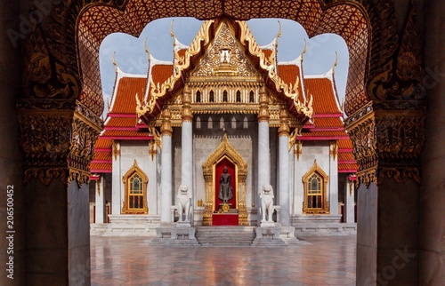Marble Temple one of famous temple in Thailand