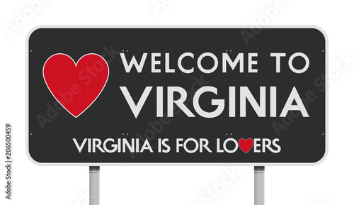 Welcome to Virginia road sign