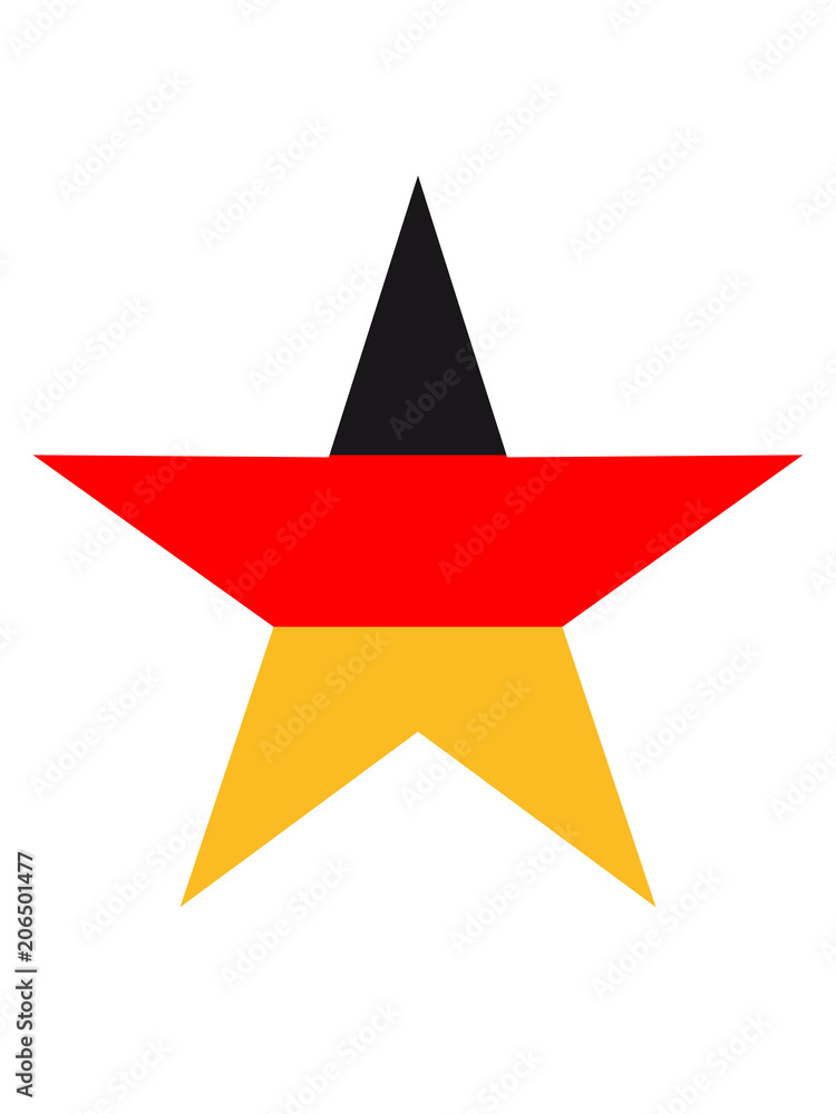 clipart stern 3 farben deutschland nation schwarz rot gold flagge design  logo cool Stock-Illustration | Adobe Stock