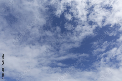 Blue sky with clouds.