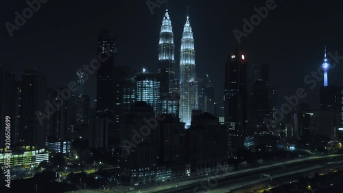 Wallpaper Mural Aerial View Of Kuala Lumpur , night scene . Torontodigital.ca