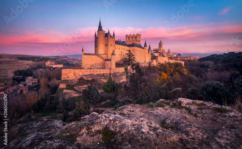 Quadro em tela Atardecer Segovia