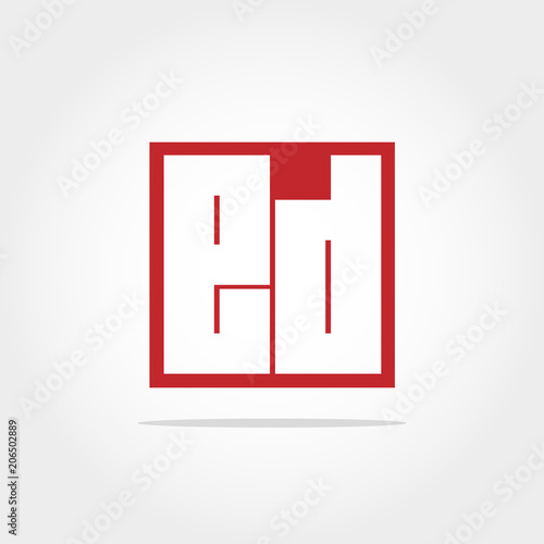 Initial Letter ED Logo Design