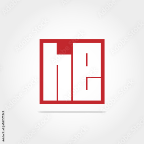 Initial Letter HE Logo Design