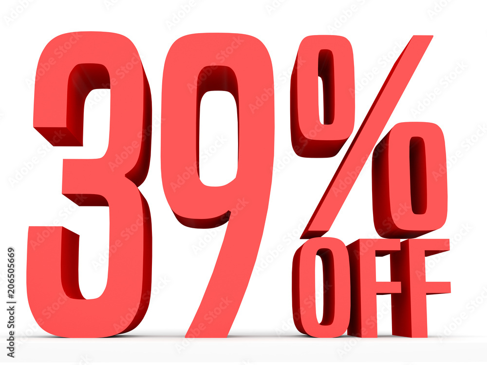 Thirty nine percent off. Discount 39 %. Thirty nine percent off. Discount 39 %.
