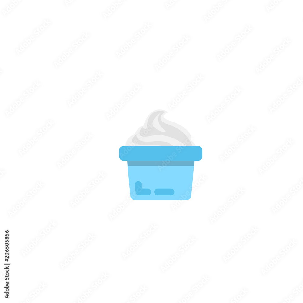 Yogurt icon. Isometric illustration of yogurt Yogurt icon. Isometric illustration of yogurt
