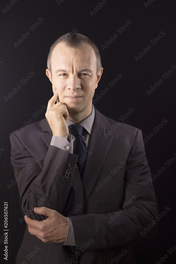 Portrait smart business man Portrait smart business man