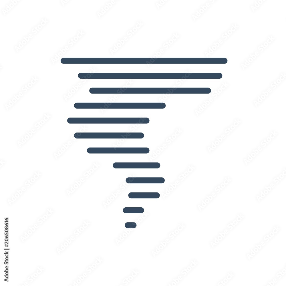 Tornado color icon vector. Line hurricane storm symbol isolated. Trendy ...