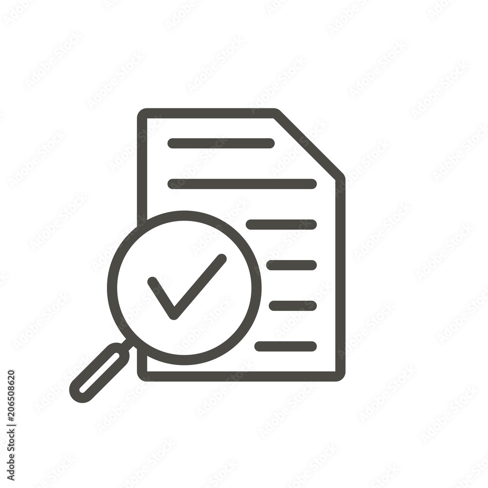 Review icon vector. Line research symbol isolated. Trendy flat outline ui sign design. Thin linear review graphic pictogram for web site, mobile application. Logo audit illustration. Eps10 Review icon vector. Line research symbol isolated. Trendy flat outline ui sign design. Thin linear review graphic pictogram for web site, mobile application. Logo audit illustration. Eps10