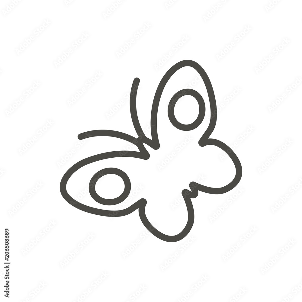 Butterfly icon vector. Line symbol isolated. Trendy flat outline ui sign design. Thin linear butterfly graphic pictogram for web site, mobile app. Logo illustration. Eps10 Butterfly icon vector. Line symbol isolated. Trendy flat outline ui sign design. Thin linear butterfly graphic pictogram for web site, mobile app. Logo illustration. Eps10