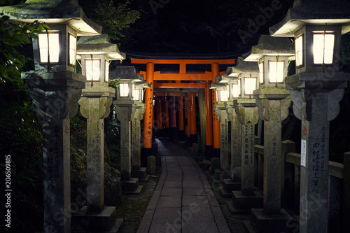 Torii Gates of Fushimi Inari-taisha in Kyoto, Japan