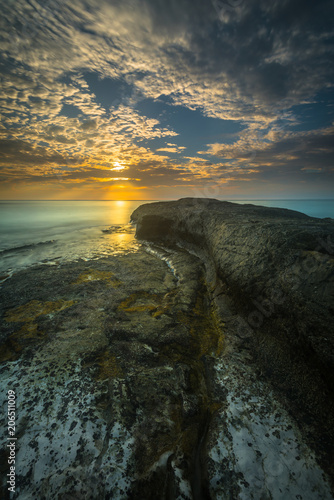 beautiful of sunset and sunrise landscape on Mentawai island. photo