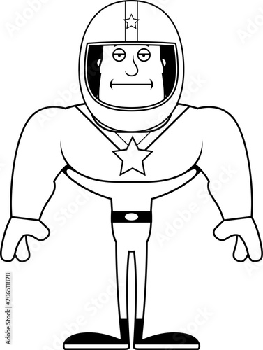 Cartoon Bored Race Car Driver