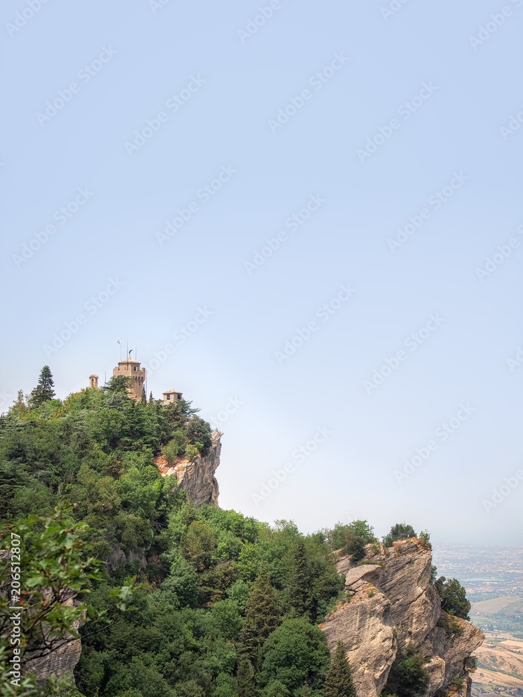 De La Fratta (or Cesta) tower on the Monte Titano mountain in San Marino