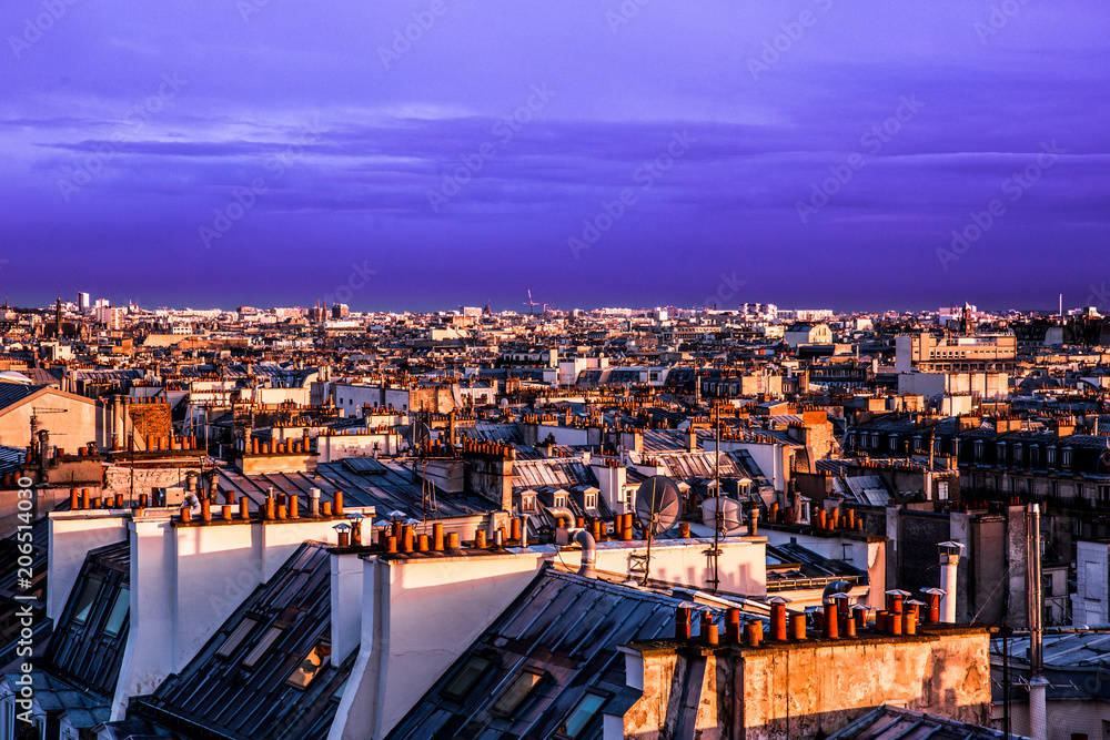 Vue sur les toits Paris