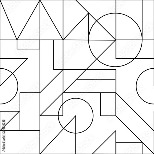 Geometric line seamless vector pattern.