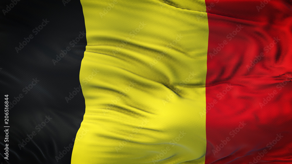Fototapeta premium BELGIUM Realistic Waving Flag Background