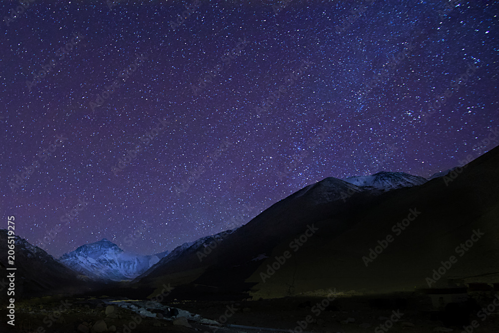 Mt. Everest with Milky Way A