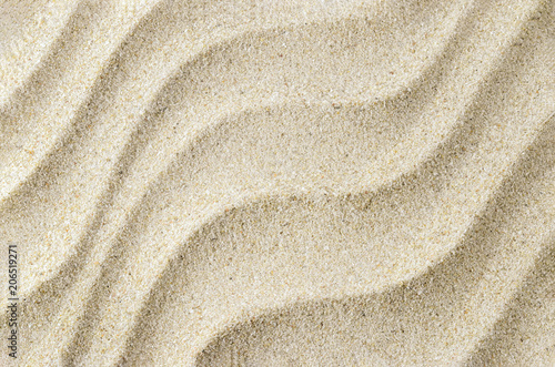 White sand texture background with wave pattern photo