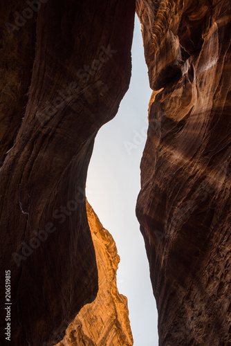 The Siq, a sandstone canyon in Petra, Jordan