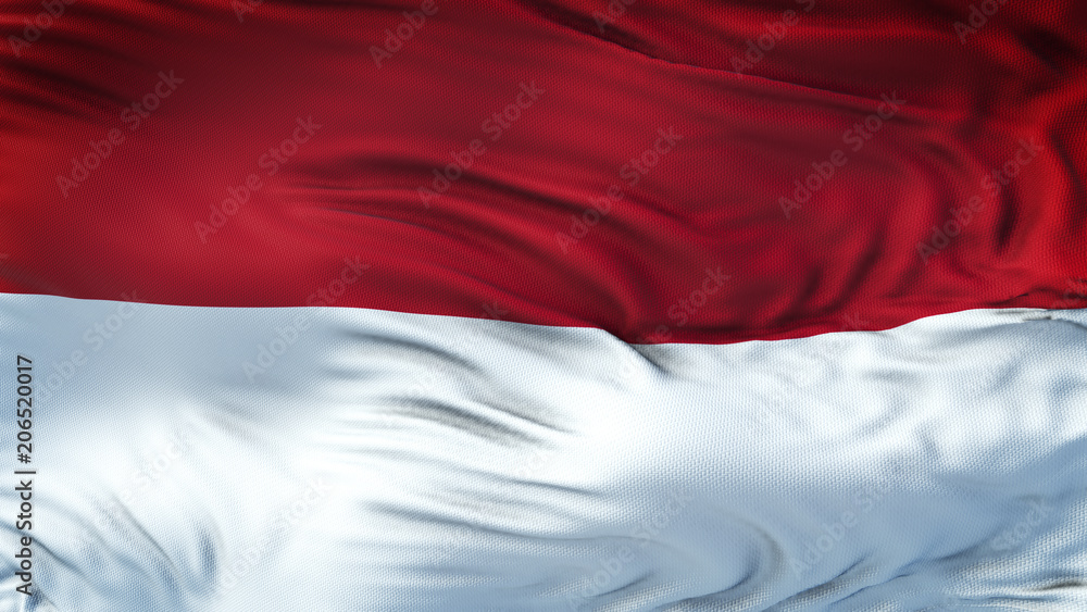 INDONESIA Realistic Waving Flag Background INDONESIA Realistic Waving Flag Background
