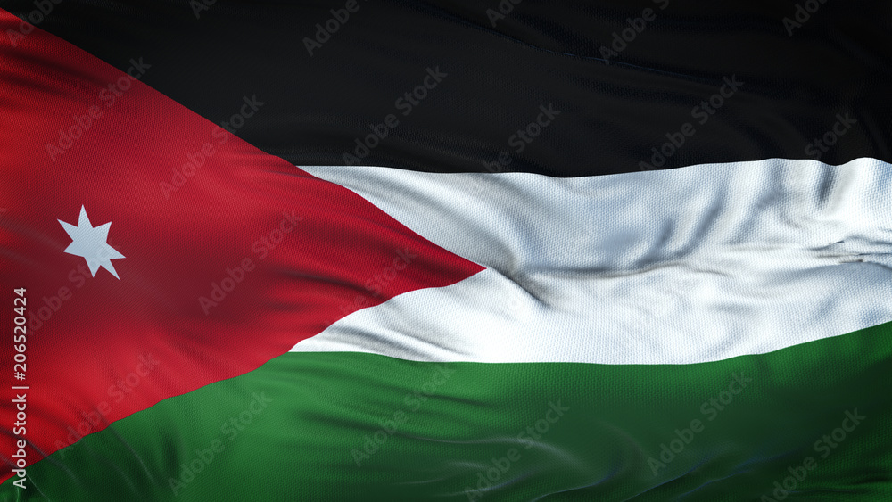 Naklejka premium JORDAN Realistic Waving Flag Background
