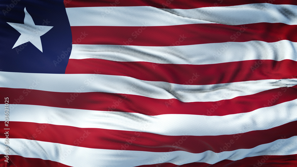 Fototapeta premium LIBERIA Realistic Waving Flag Background