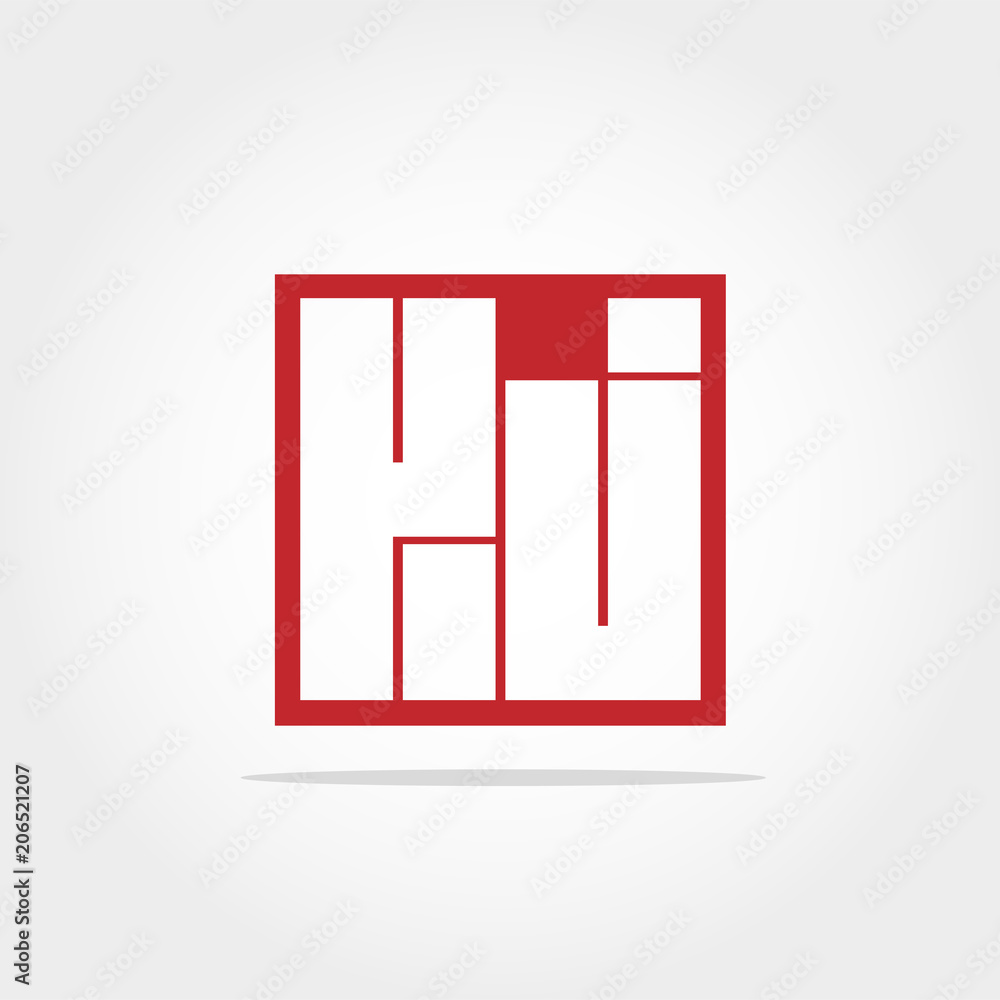 Initial Letter KJ Logo Design