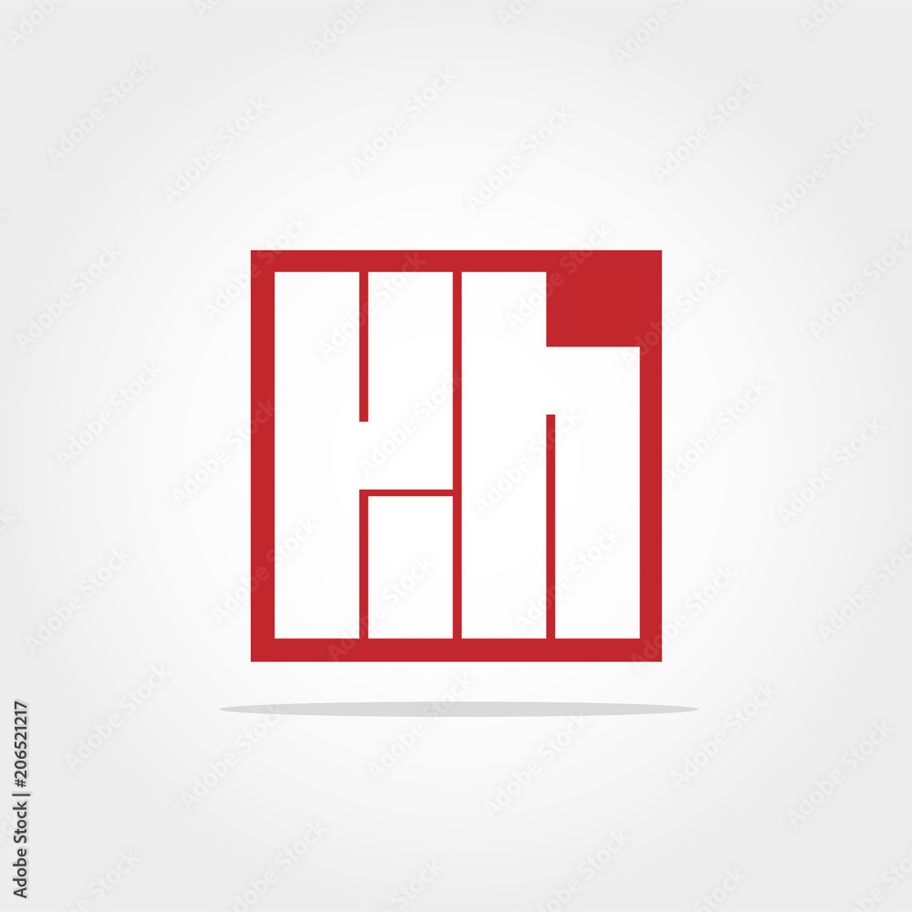 Initial Letter KH Logo Design Initial Letter KH Logo Design