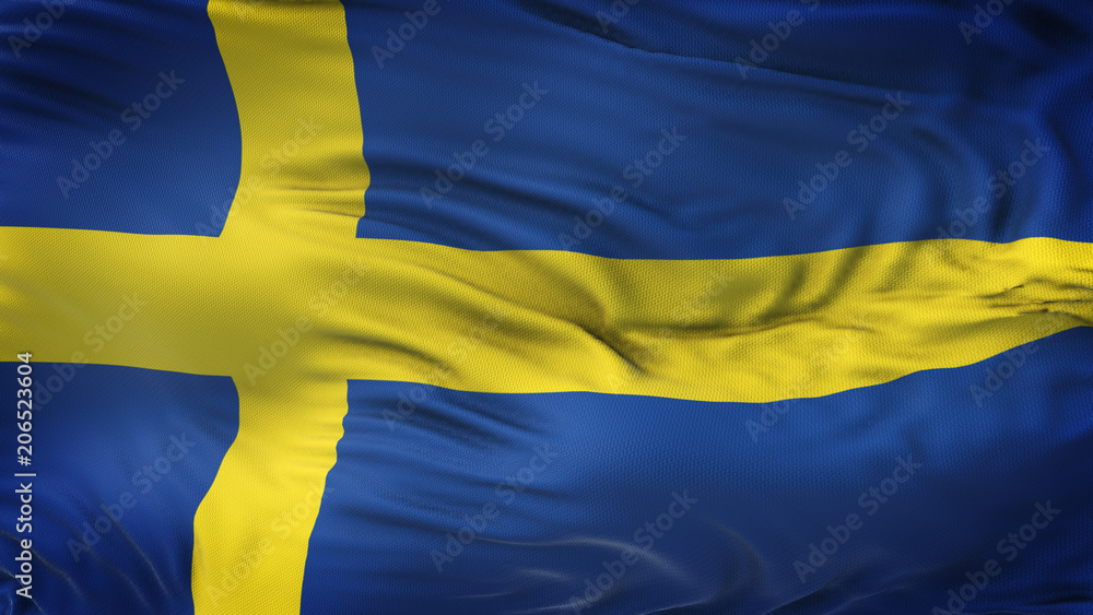 SWEDEN Realistic Waving Flag Background SWEDEN Realistic Waving Flag Background
