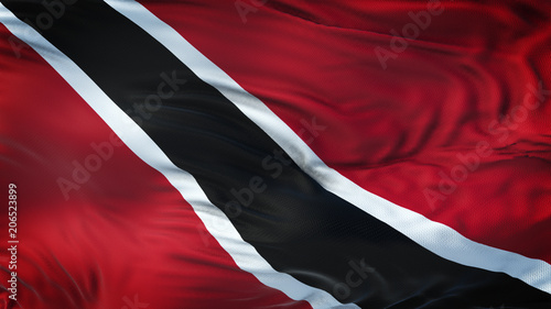 TRINIDAD AND TOBAGO Realistic Waving Flag Background 