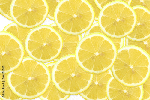 Pattern of citrus fruits.Fresh organic slice ripe lemon and lime on background.Top view,flat lay.Food background, wallpaper.