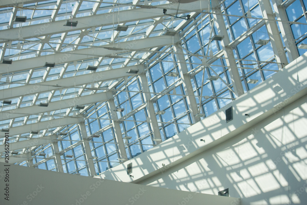 Structure of a glass roof