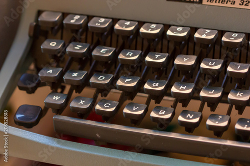 vintage keyboards in a flea market