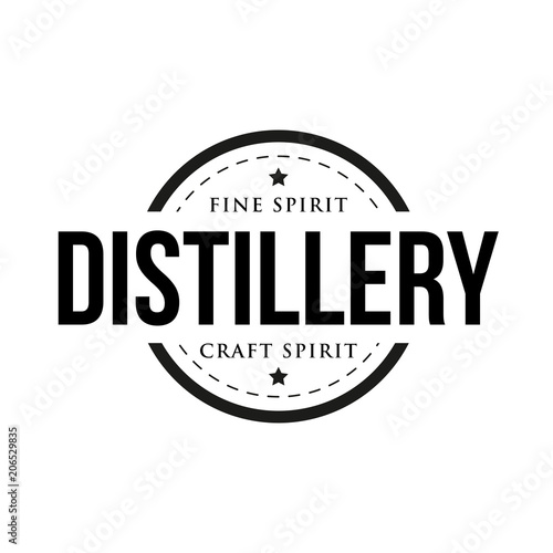 Distillery vintage stamp sign