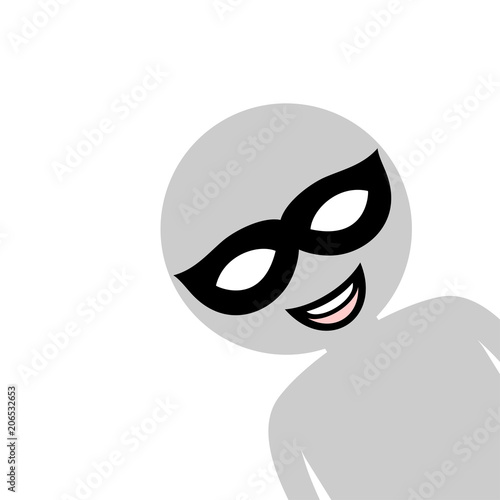 funny face with mask