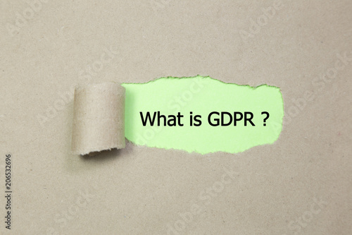 What is General Data Protection Regulation or GDPR written under torn paper. photo