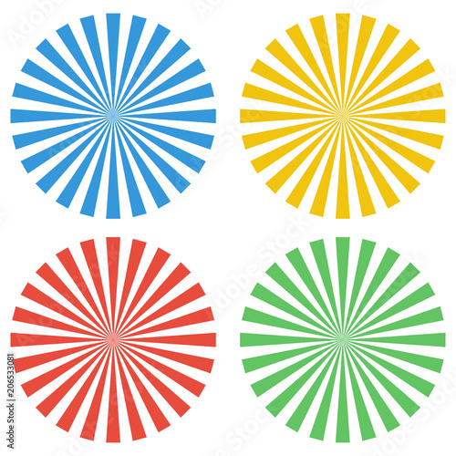 Set colored rays, beams element