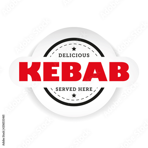 Kebab vintage stamp sign