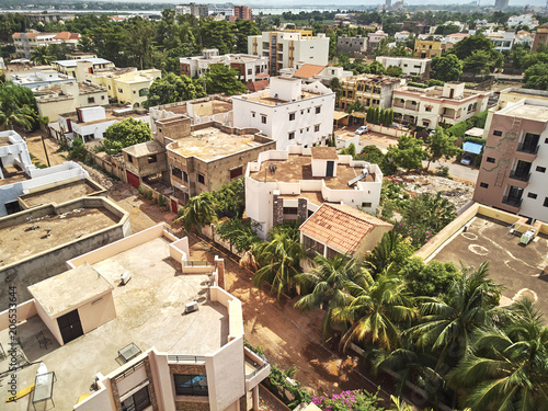 Aerial Drone view of niarela Bamako Mali photo