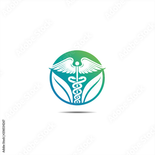 Caduceus icon, Healthcare Caduceus logo icon,
