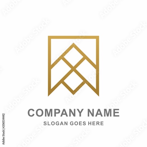 Geometric Square Arrow Cube Box Architecture Interior Construction Business Company Stock Vector Logo Design Template