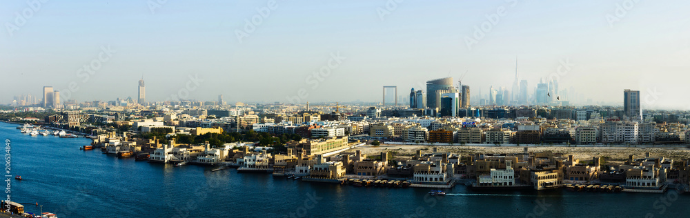 Panoramic view of Dubai cityscape