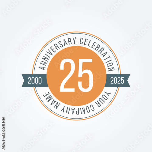 25 Anniversary Celebration Vector Template Design Illustration