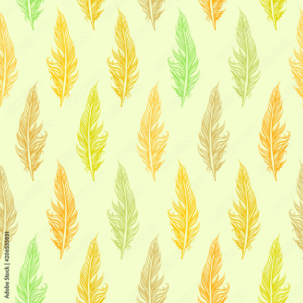 Seamless pattern with feathers Seamless pattern with feathers