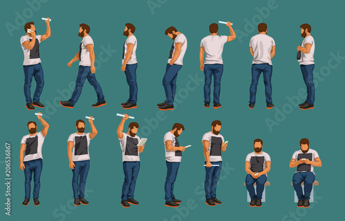 detailed set of man