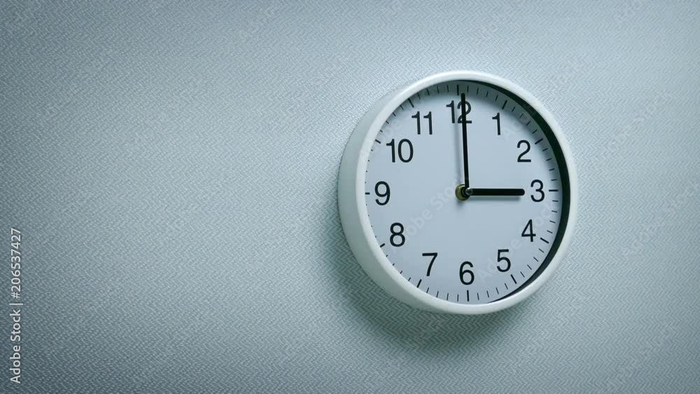 3 O'Clock - Wall Clock Moving Shot 3 O'Clock - Wall Clock Moving Shot